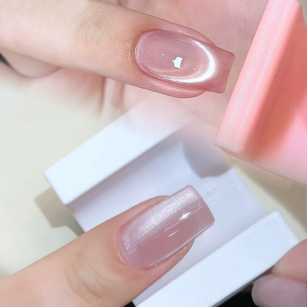 Nail Art Cat Eye Pink - 5D U-shaped French Cat Eye Nail