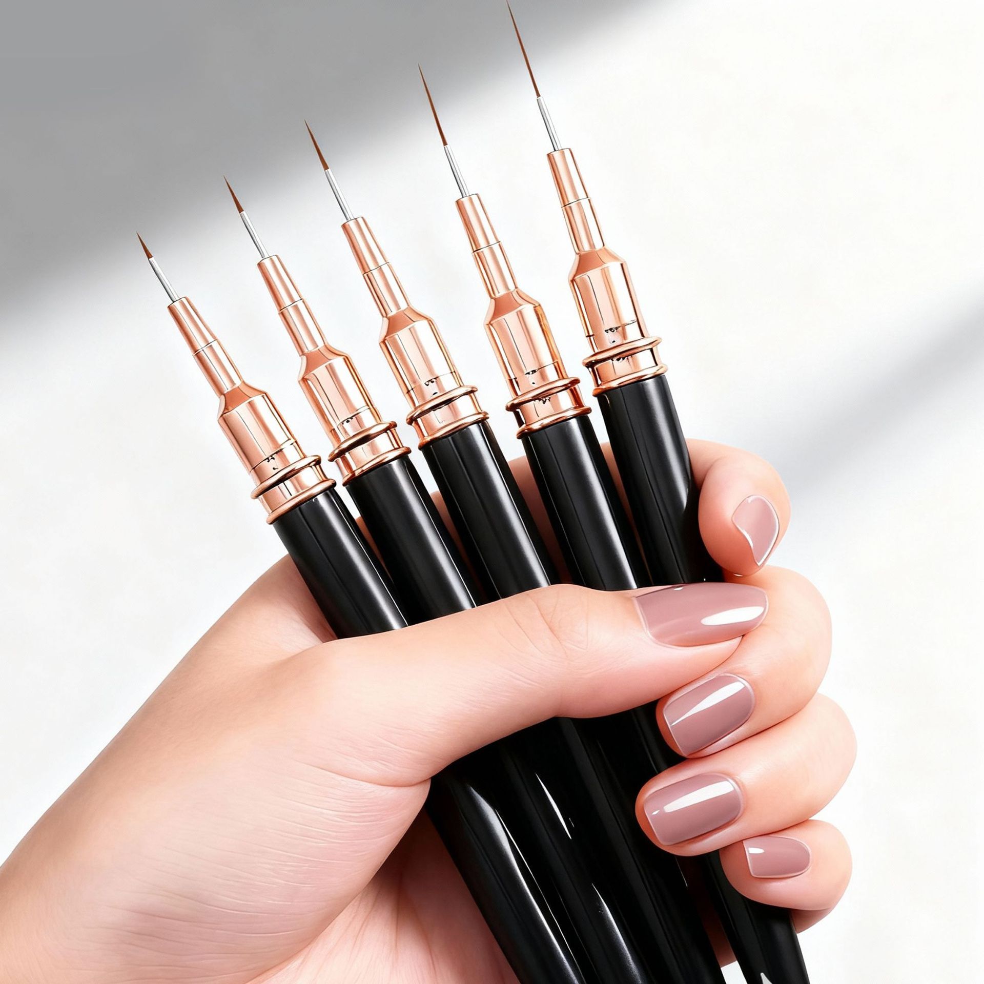 Nail Art Brush Set - 5Pcs Ultra Fine Nail Art Liner