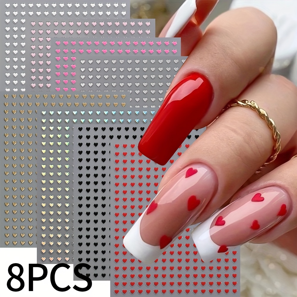 Nail Art Quotes - 8pcs Mini Love Nail Art Stickers