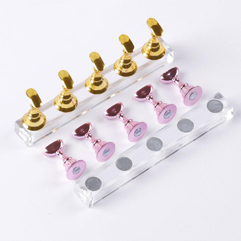 Nail Art Overlay - 5/30pcs/Set Magnetic Nail Holder False Nail