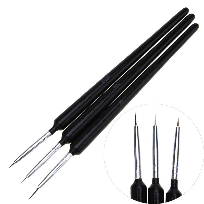 Nail Art Brush Set - 3Pcs Ultra-fine Nail Art Liner Brush