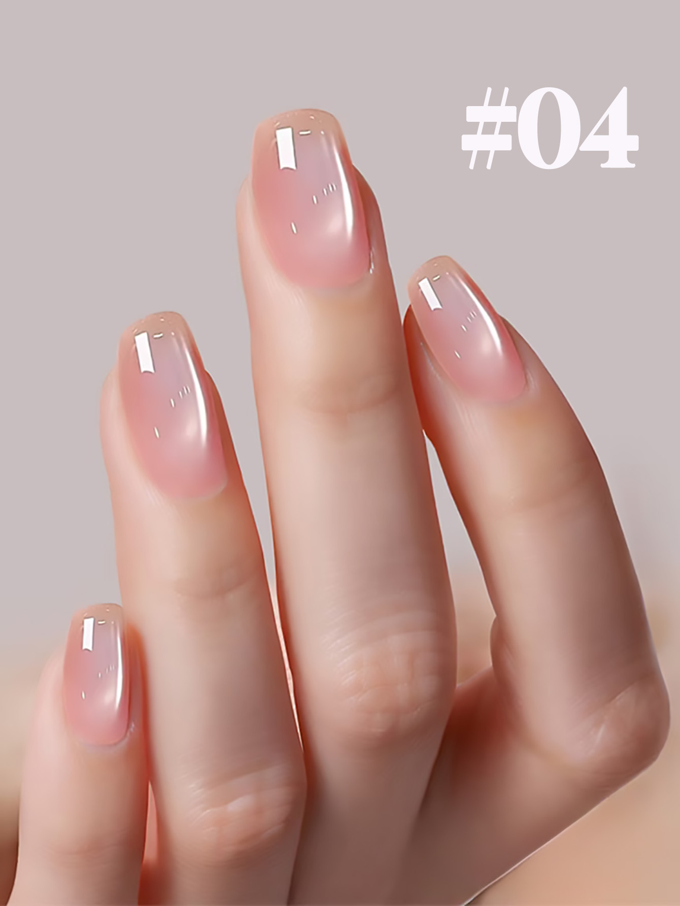Nail Art Cat Eye Pink - 1-12pcs TC Gentle Fresh Girl Heart