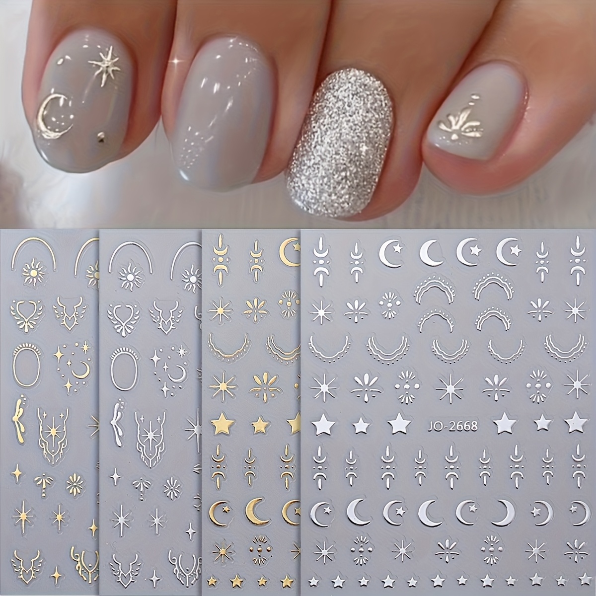 Nail Art Quotes - Set of 4 Bohemian Star And
