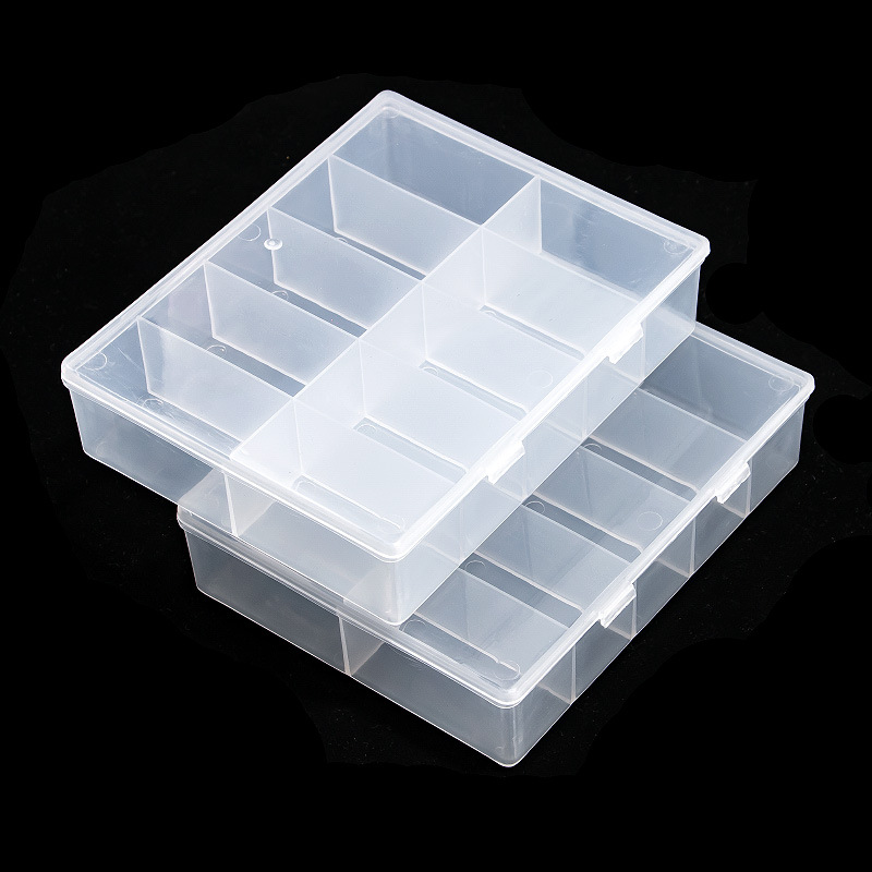 Nail Art Overlay - 10 Grids Empty Clear Storage Box