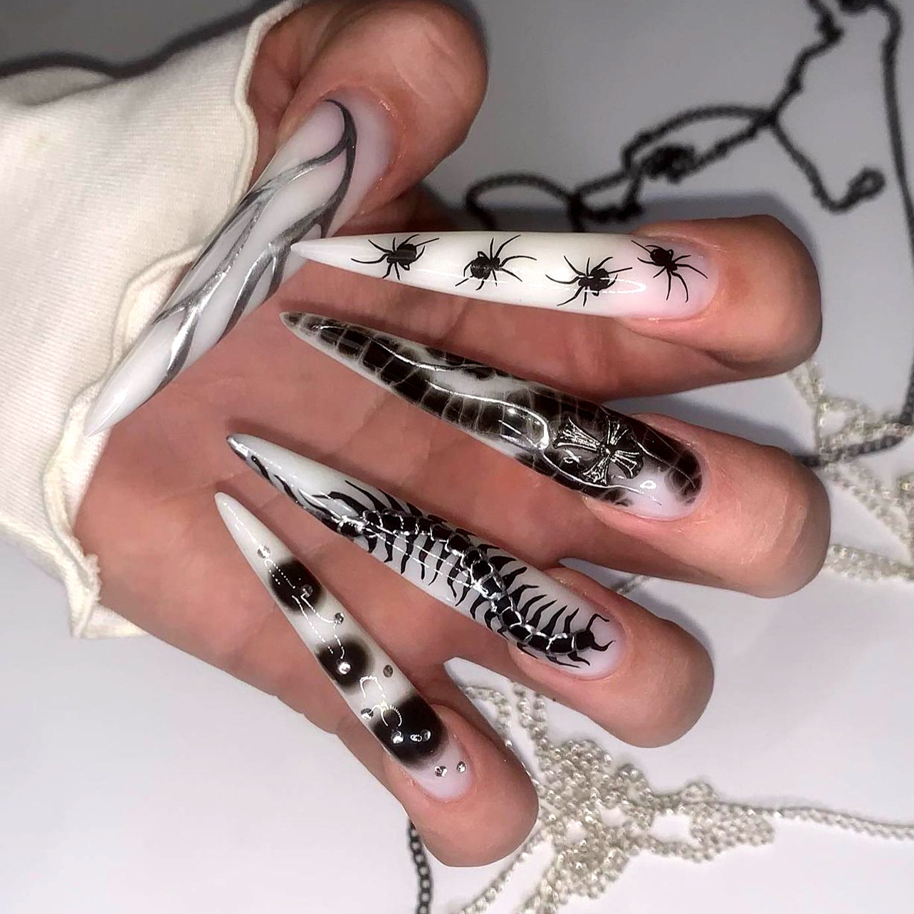 Nail Art Y2K - 24pcs Spicy Girl Press on Nails