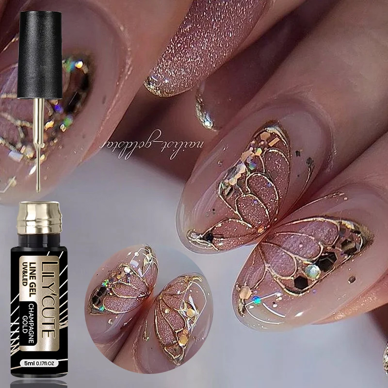 Nail Art Chrome - LILYCUTE 5ml Super Bright Metallic Painting