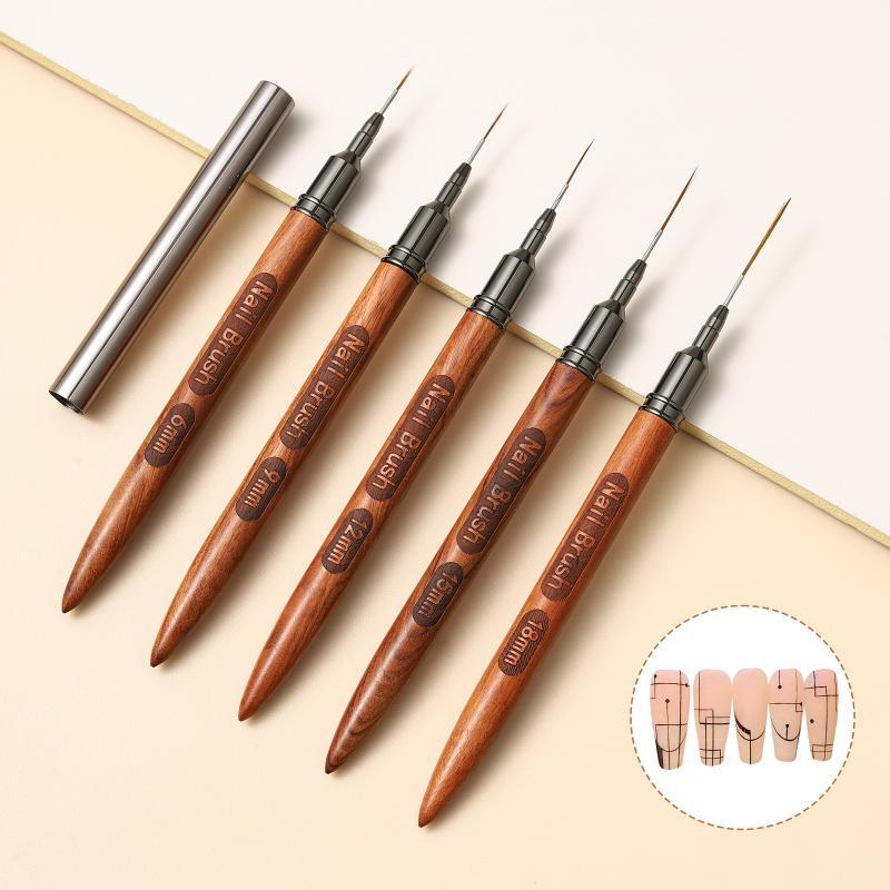 Wood Handle Nail Art Brush Set - Nail Art Brush Set review and price