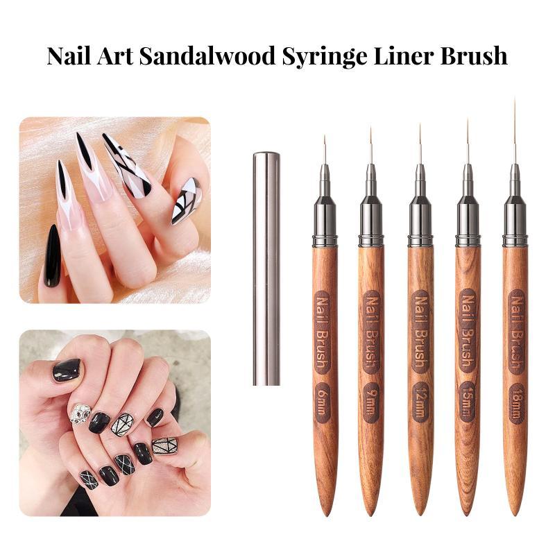 Wood Handle Nail Art Brush Set - Nail Art Brush Set review and price