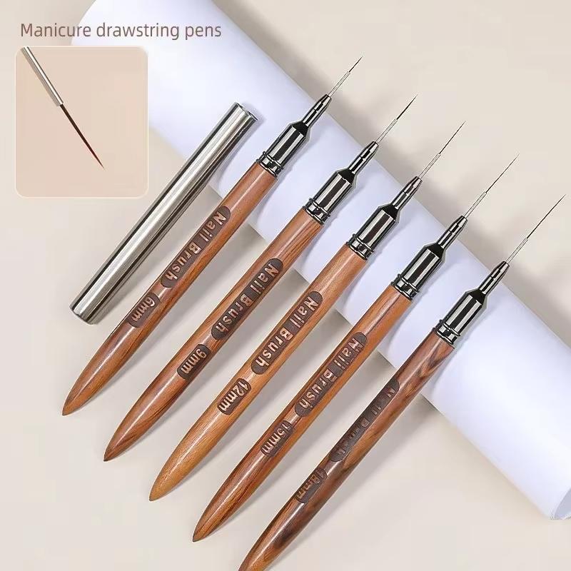 Wood Handle Nail Art Brush Set - Nail Art Brush Set review and price