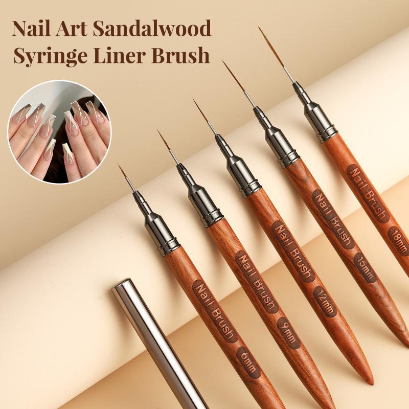 Wood Handle Nail Art Brush Set - Nail Art Brush Set review and price