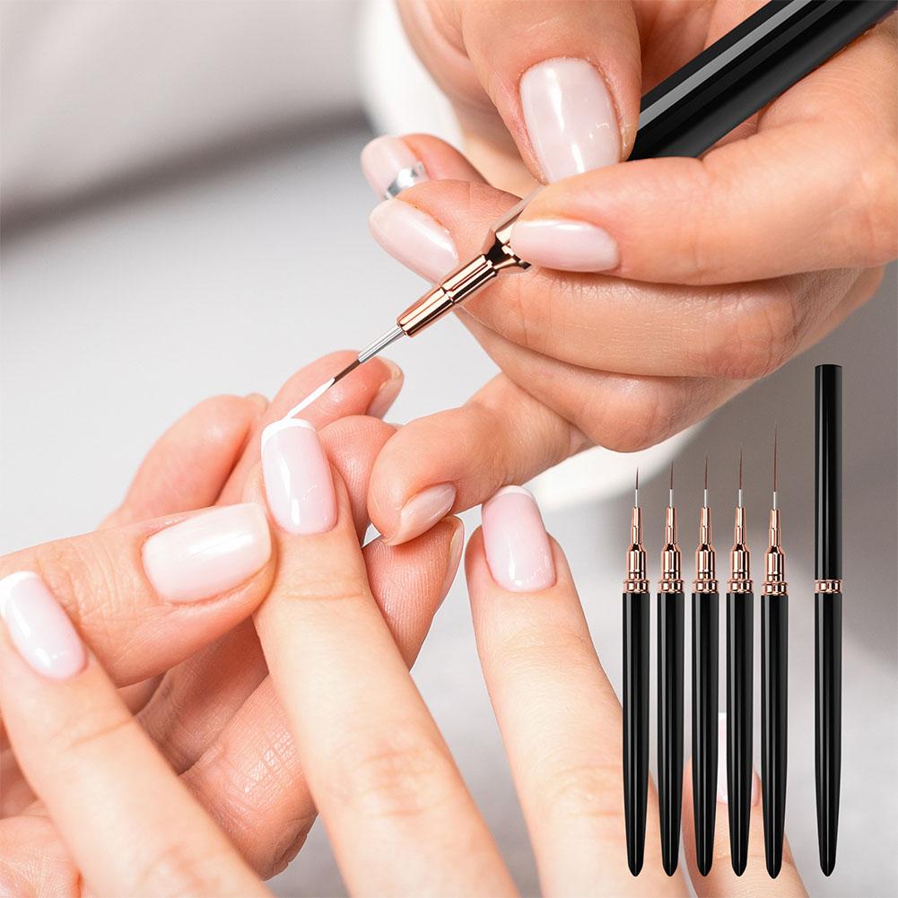 5PCS Nail Art Liner Brush Set  - Nail Art Brush Set review and price