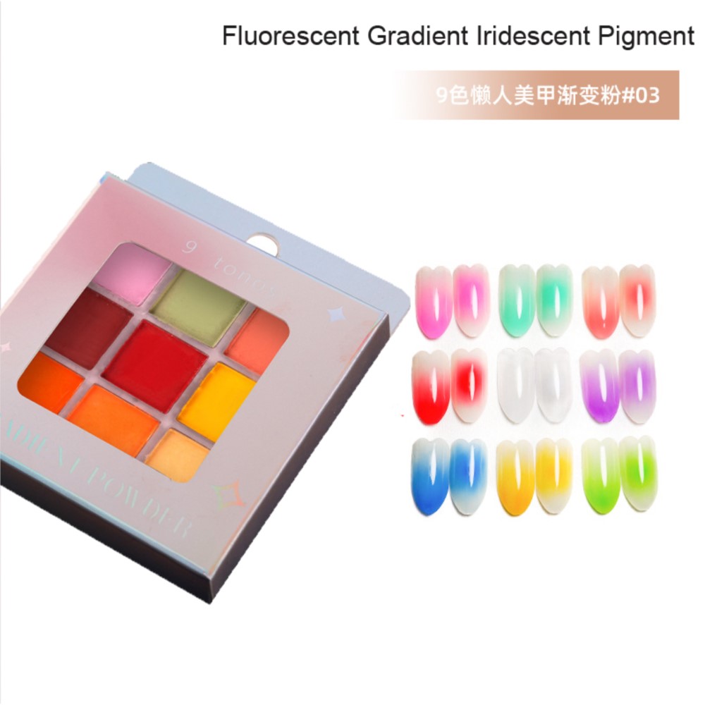 4/6/9Colors Nail Pigment Palet - Nail Art Ombre Glitter review and price