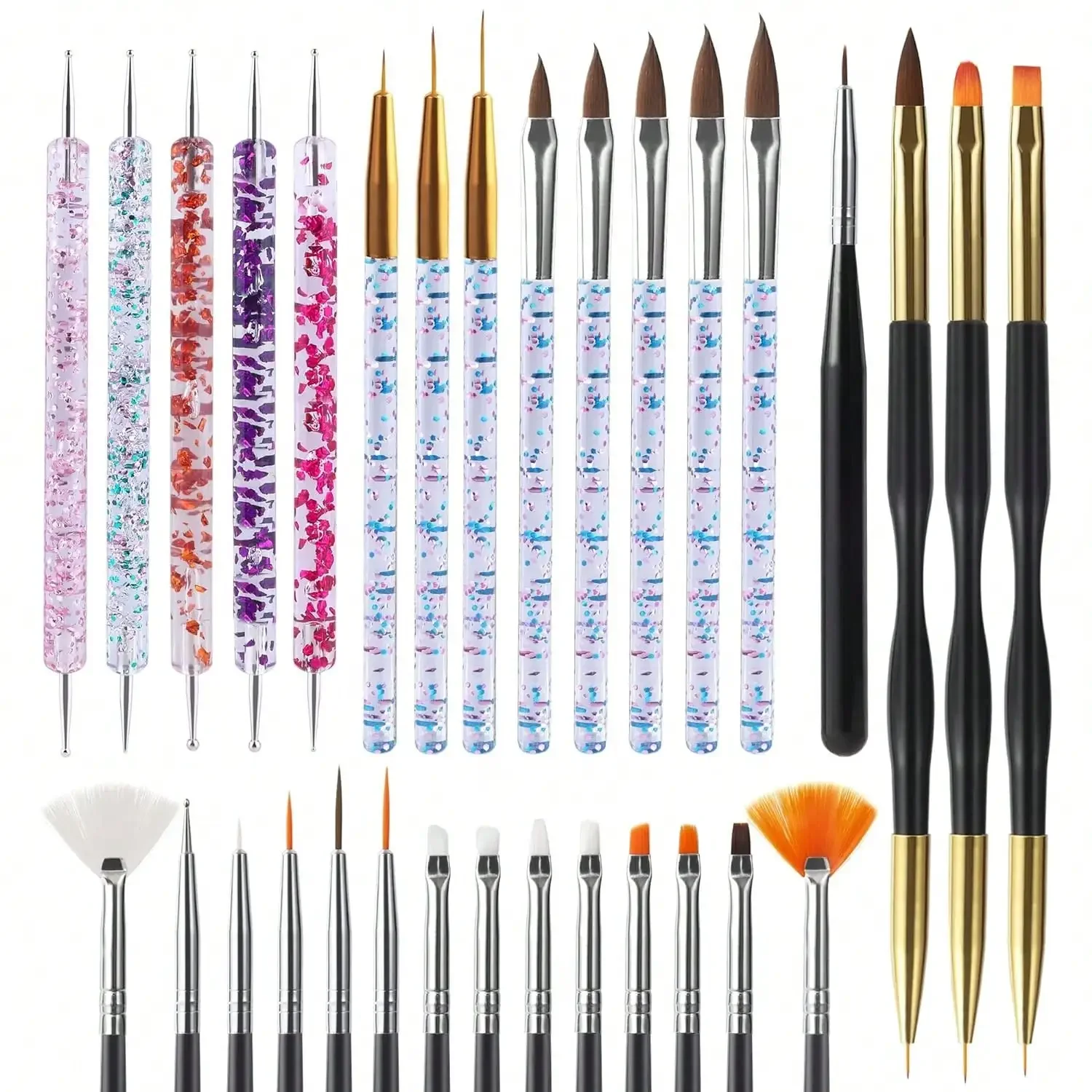 31Pcs Professional Nail Art Br - Nail Art Brush Set review and price