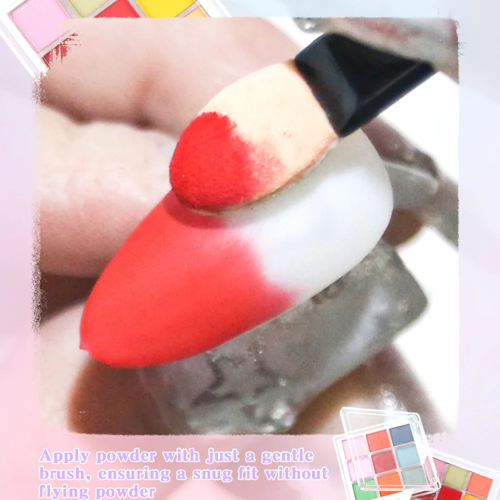 9 Colors Nail Pigment Palette  - Nail Art Ombre Glitter review and price