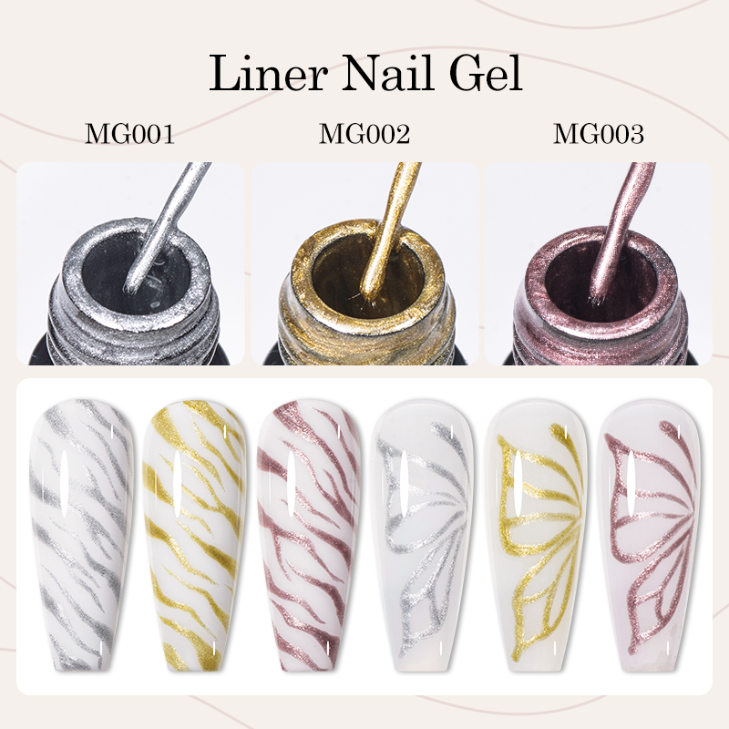 3PCS/Set 5ml Metallic Gel Line - Nail Art Chrome review and price