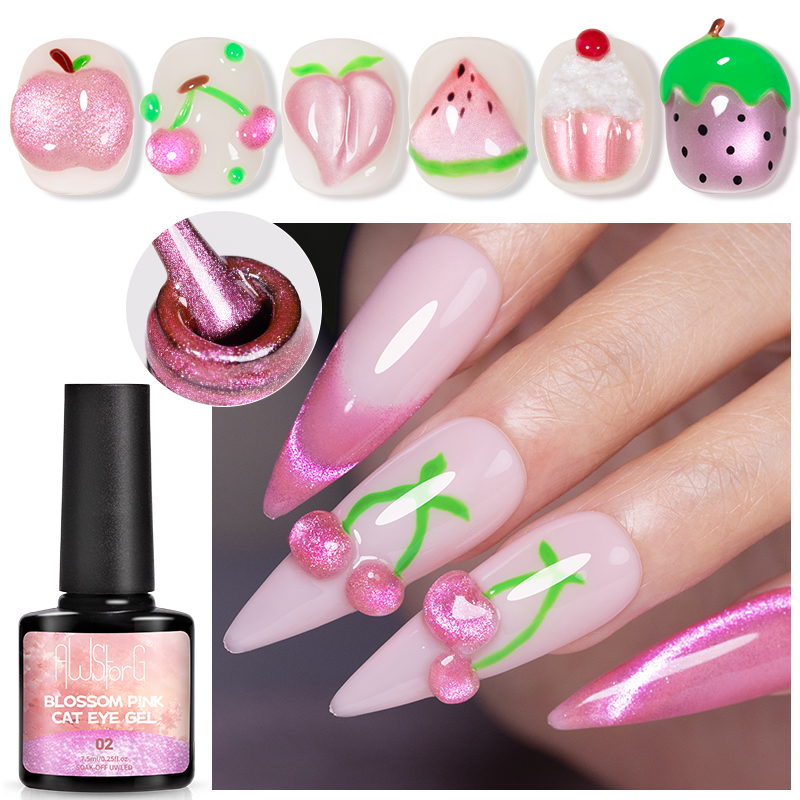 AWStorG 7.5ML Flash Pure Lust  - Nail Art Cat Eye Pink review and price