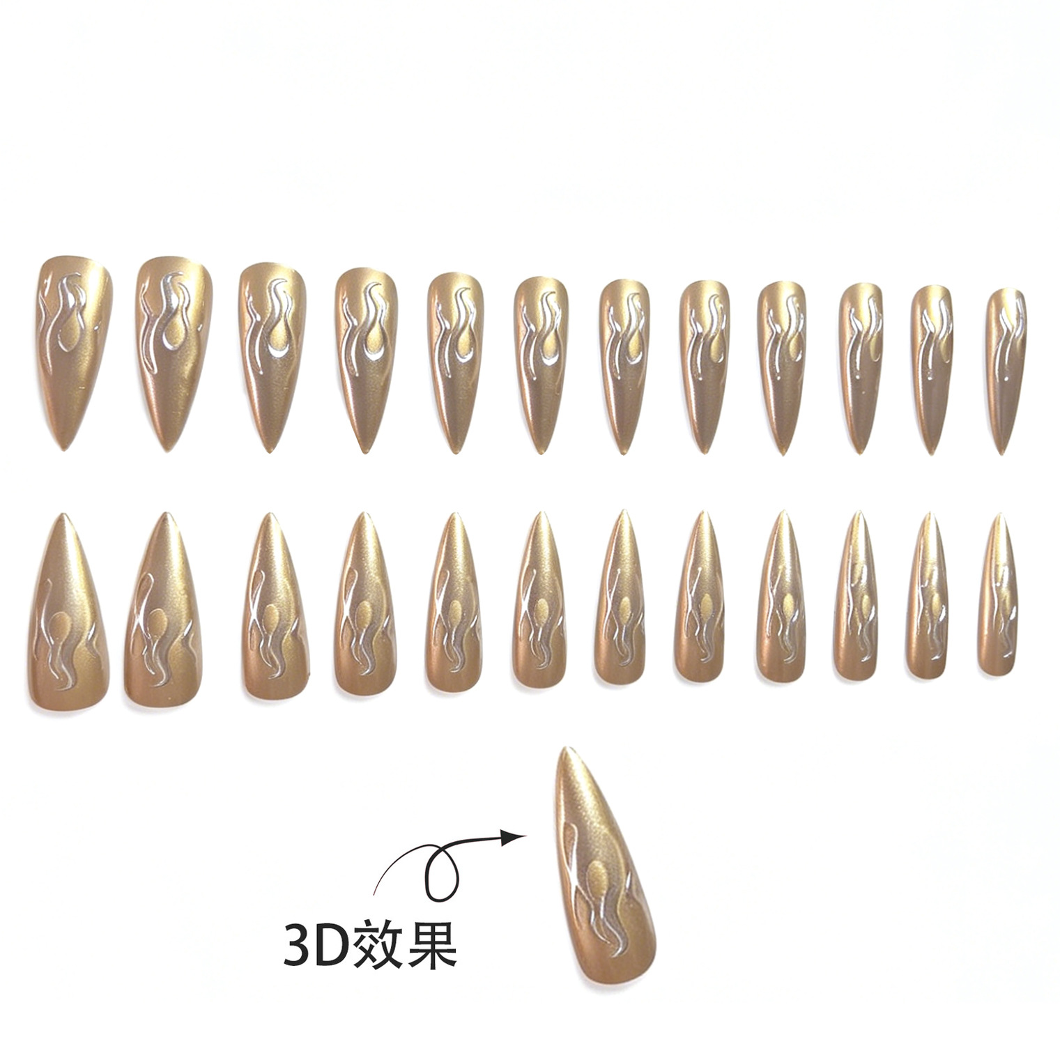 24PCS 3D Chrome Silver Gold Fl - Nail Art Chrome review and price