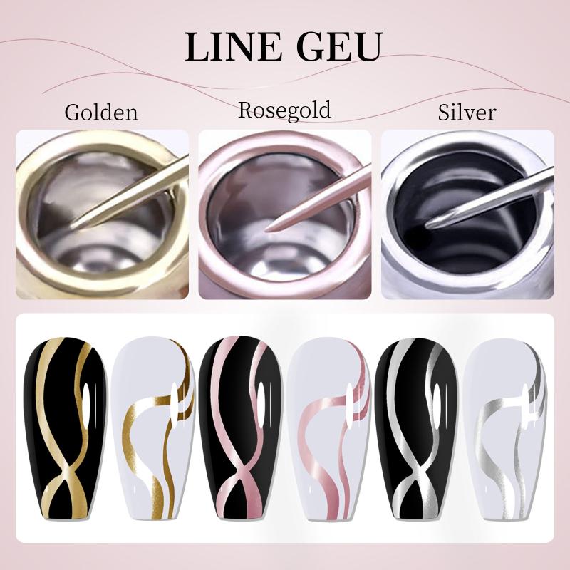 Gold Silver Metallic Liner Gel - Nail Art Chrome review and price
