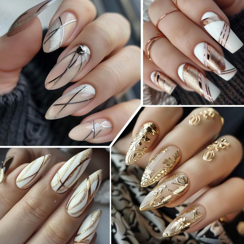 Gold Silver Metallic Liner Gel - Nail Art Chrome review and price