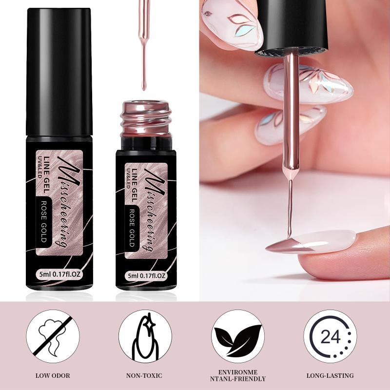 Gold Silver Metallic Liner Gel - Nail Art Chrome review and price