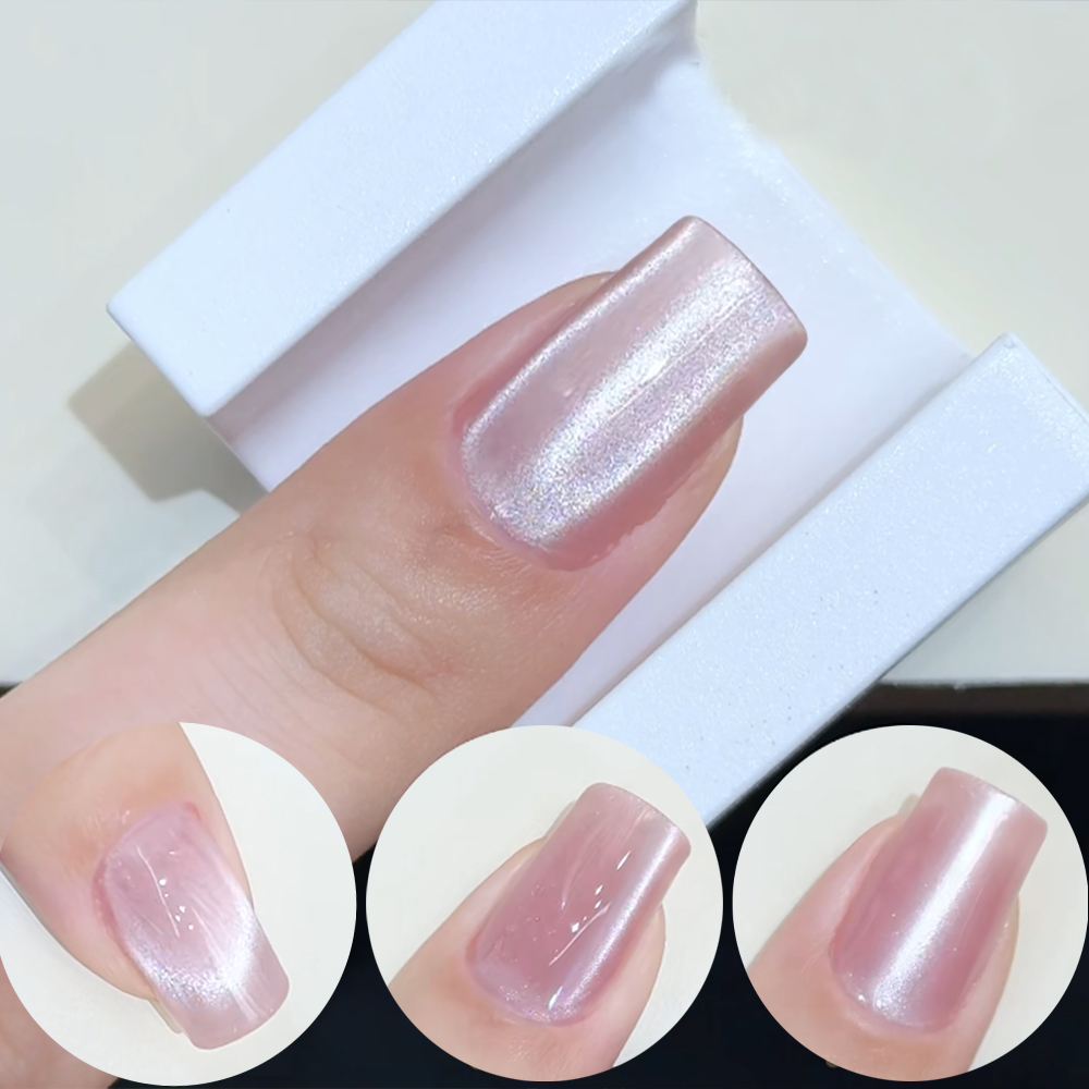5D U-shaped French Cat Eye Nai - Nail Art Cat Eye Pink review and price