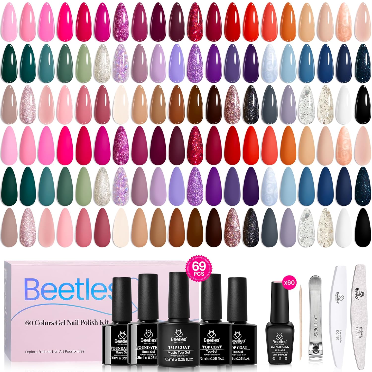 Beetles Gel Nail Polish Set -  - Nail Art Red review and price