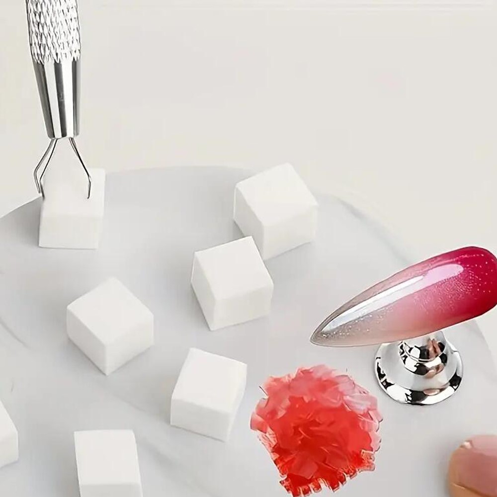 50/100Pcs White Mini Nail Spon - Nail Art Chrome review and price