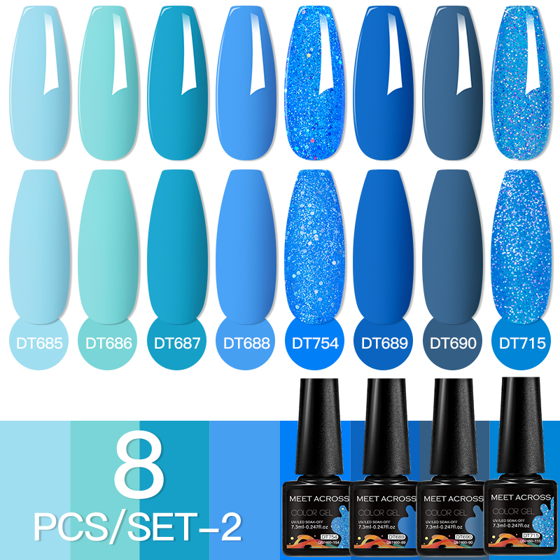 MEET ACROSS 8Pcs/Set Fuorescen - Nail Art Overlay review and price