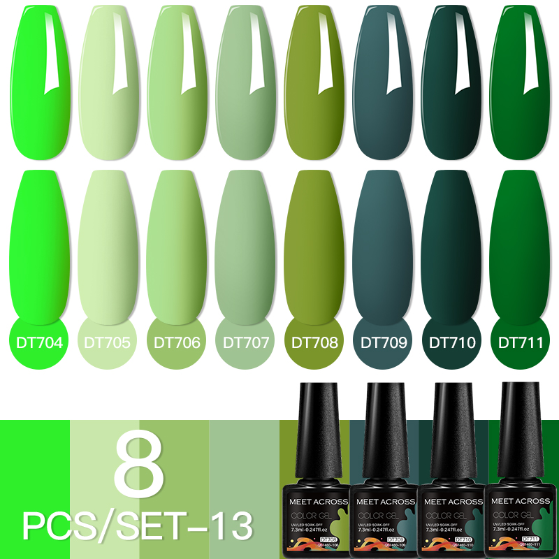 MEET ACROSS 8Pcs/Set Fuorescen - Nail Art Overlay review and price