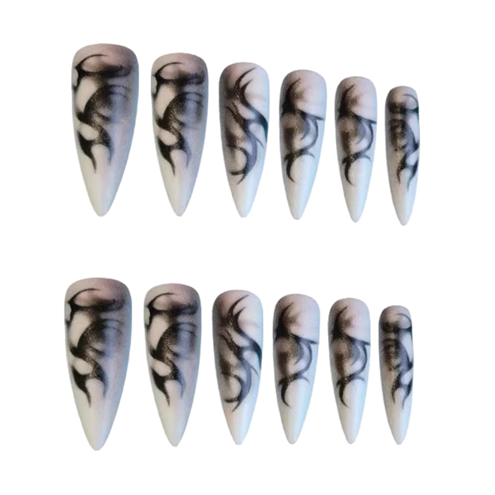 24pcs Punk Cool Long Pointed F - Nail Art Y2K review and price