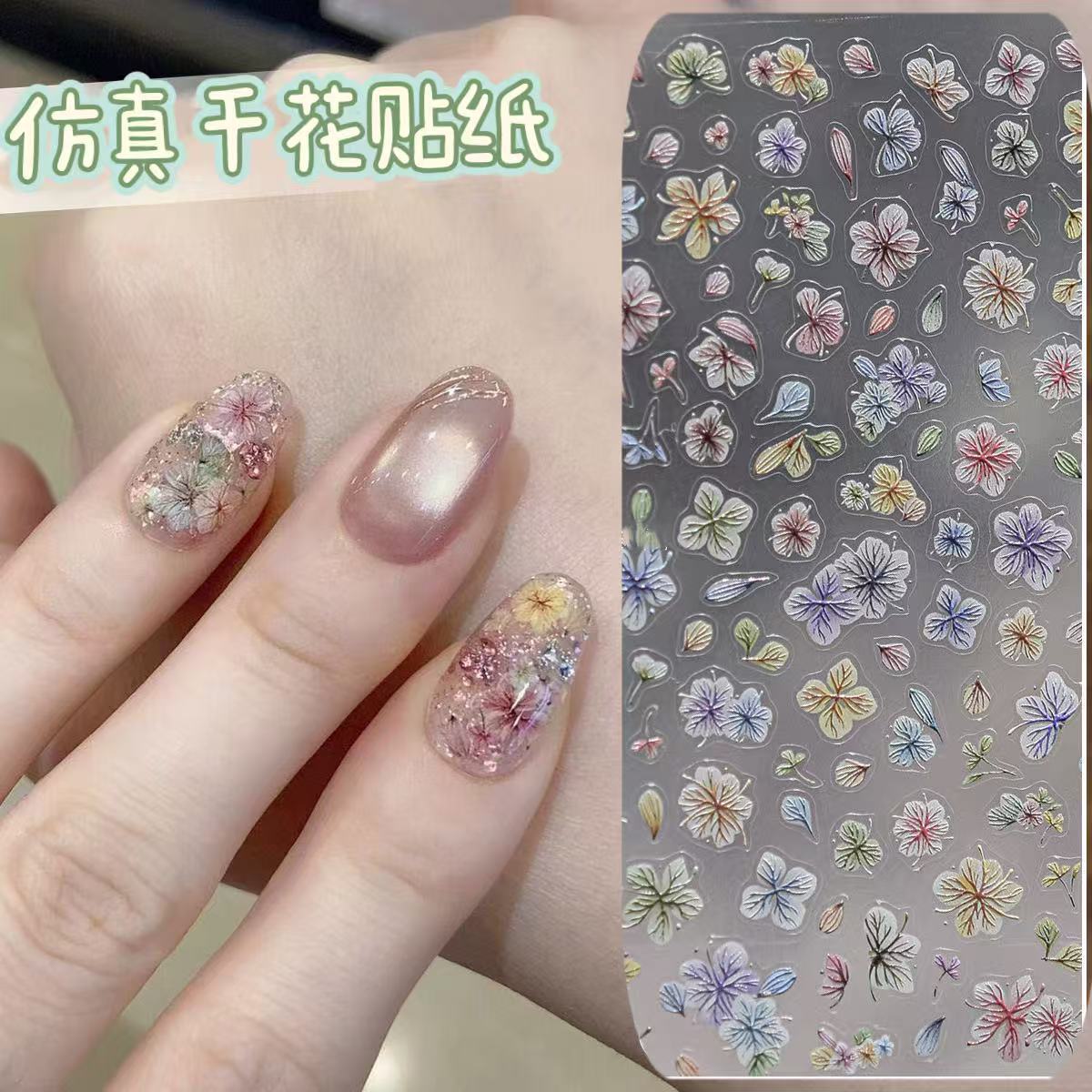 Viral Dried Flower Nail Art St - Nail Art Ombre Glitter review and price