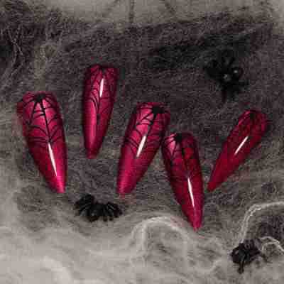 Halloween Red Cat Eye Nail Art - Nail Art Red review and price