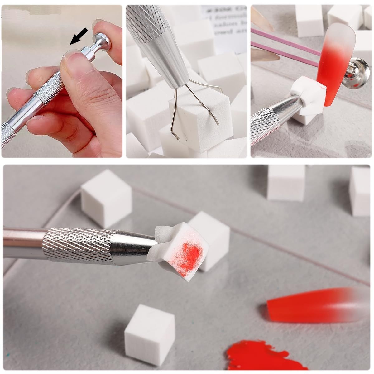 1/50/100Pcs Square Nail Art Sp - Nail Art Brush Set review and price
