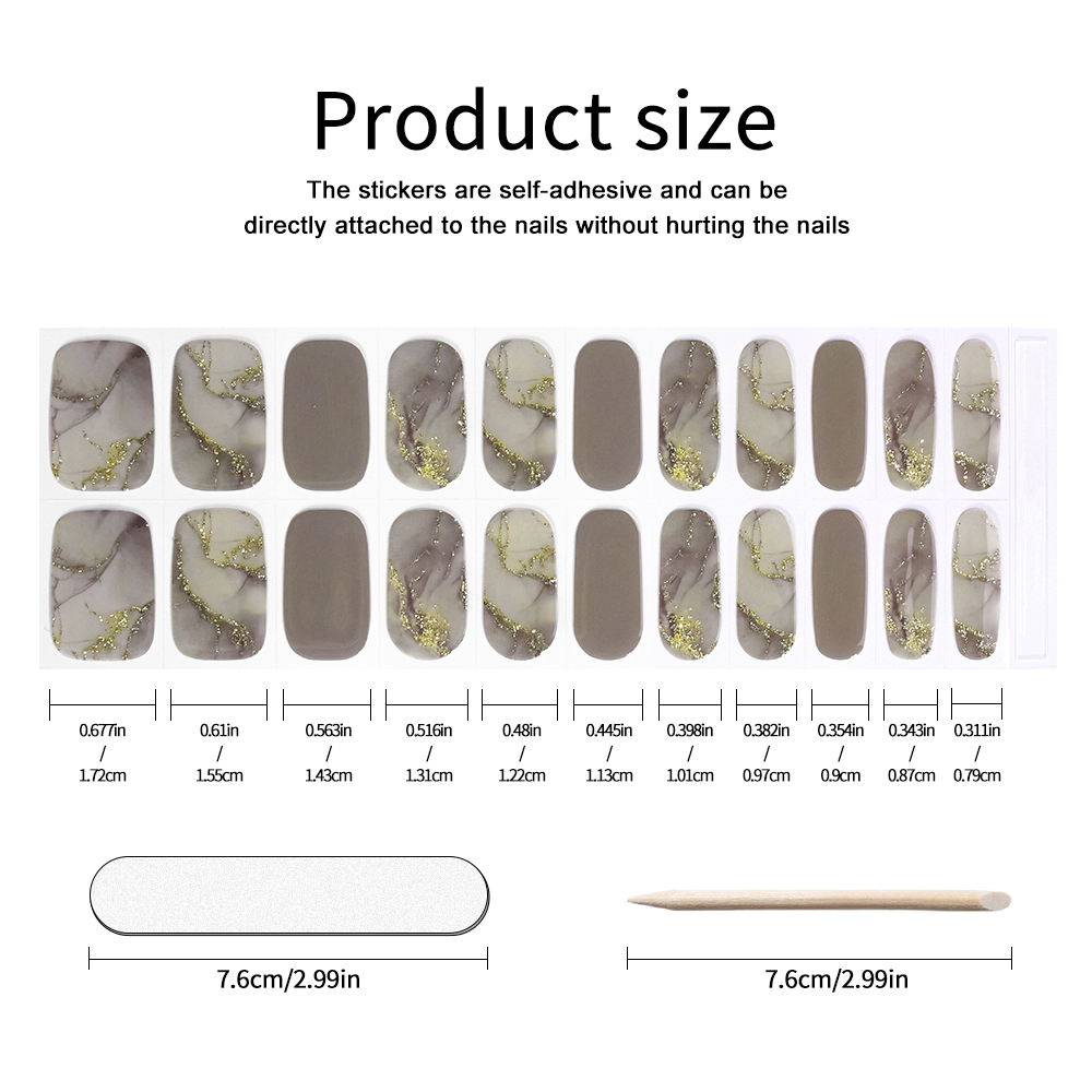 UV FREE Gel Nail Strips 22 Tip - Nail Art Ombre Glitter review and price