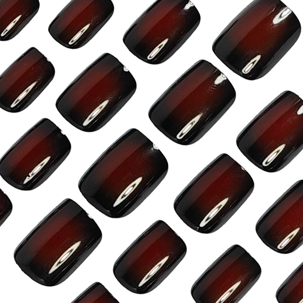 Short Square fake nails for wo - Nail Art Red review and price