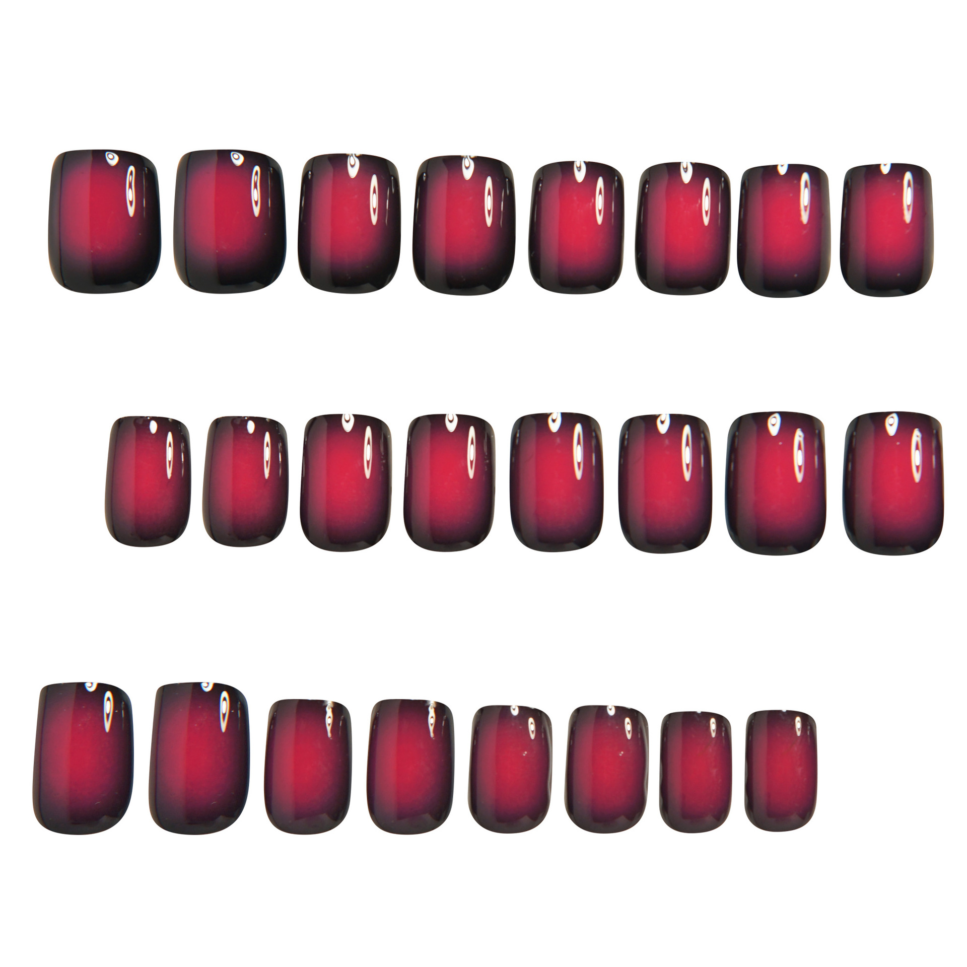 Short Square fake nails for wo - Nail Art Red review and price