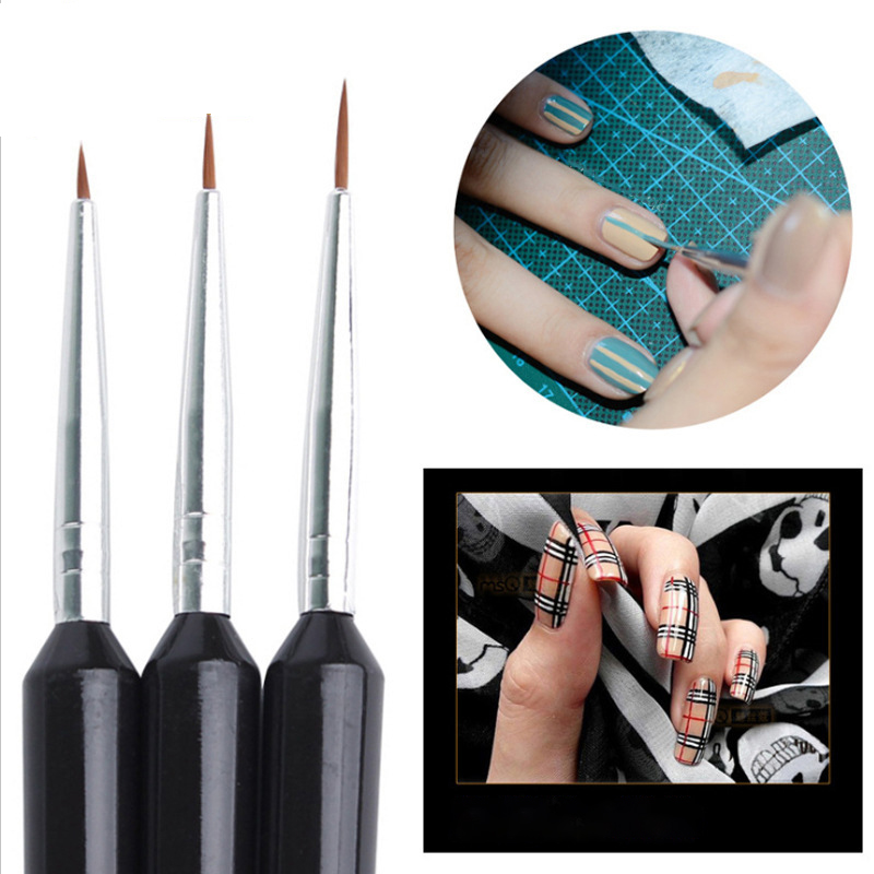 3Pcs Ultra-fine Nail Art Liner - Nail Art Brush Set review and price