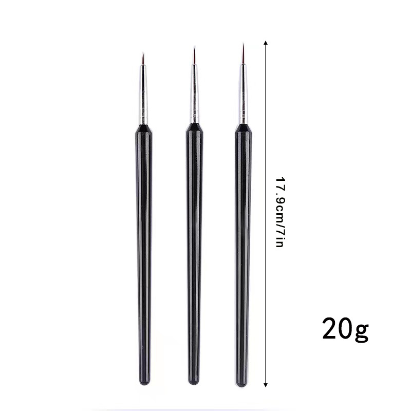 3Pcs Ultra-fine Nail Art Liner - Nail Art Brush Set review and price