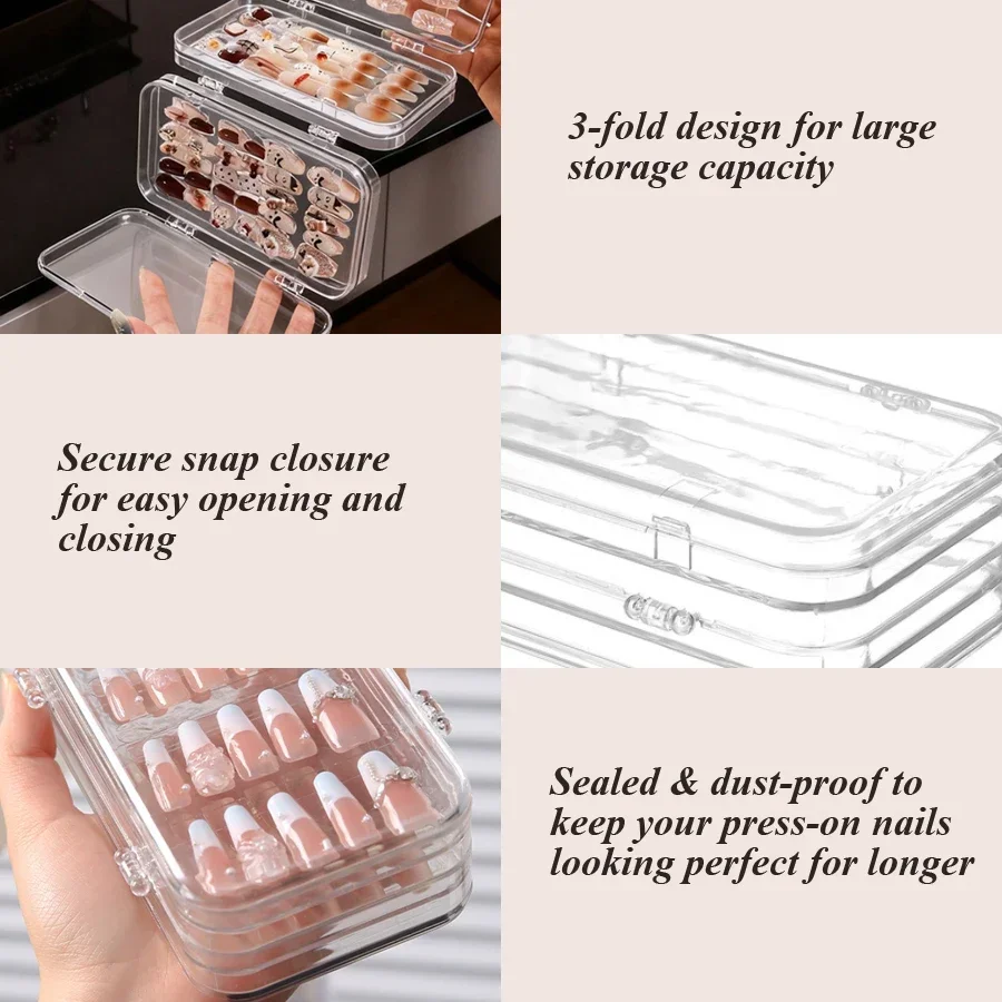 Clear Foldable Press On Nail S - Nail Art Overlay review and price