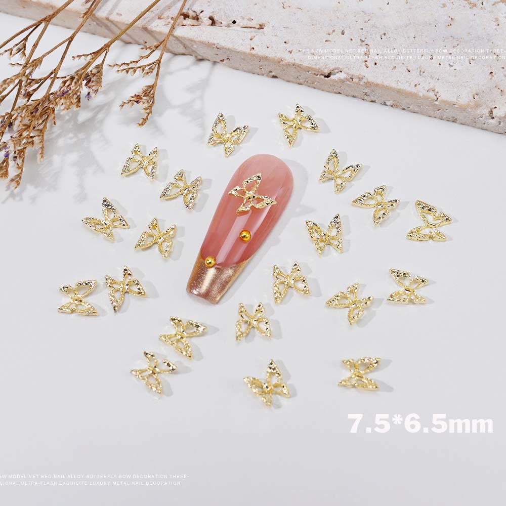 20pcs 3D Exquisite Hollow Butt - Nail Art Red review and price