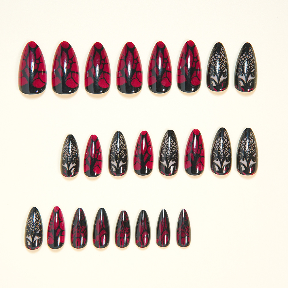 Medium fake nails for women da - Nail Art Red review and price