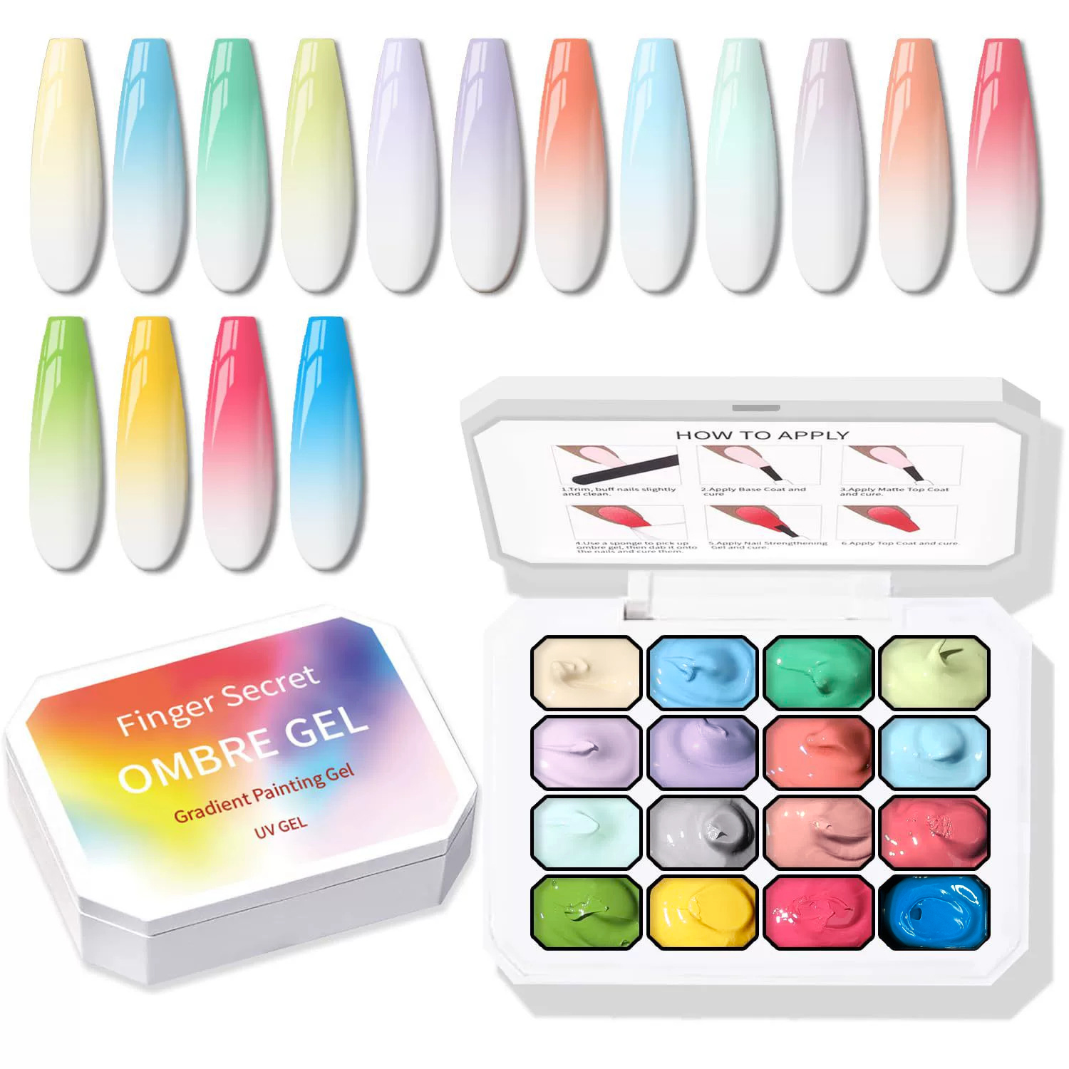 9-24 Colors Solid Cream Ombre  - Nail Art Ombre Glitter review and price