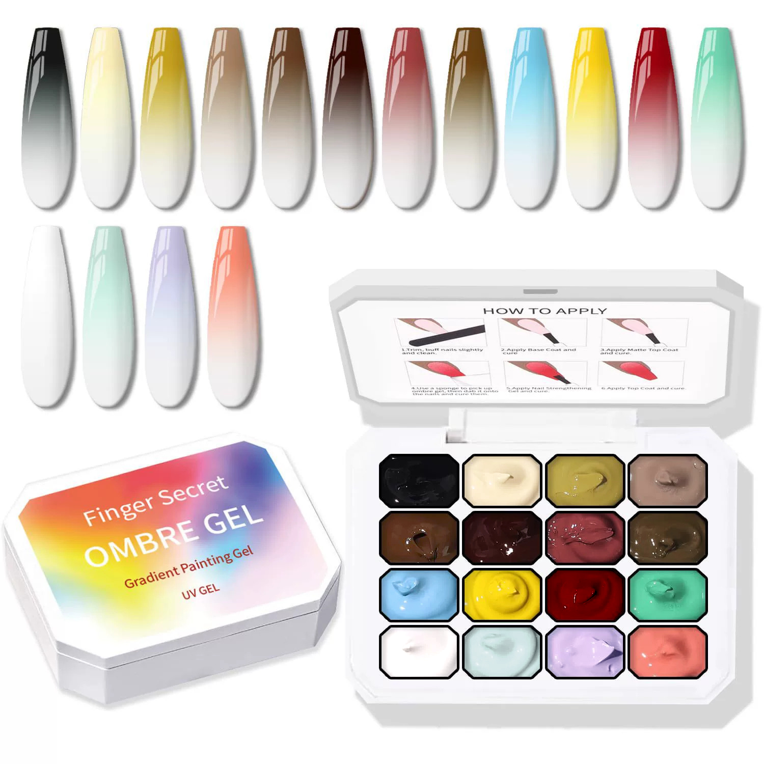 9-24 Colors Solid Cream Ombre  - Nail Art Ombre Glitter review and price