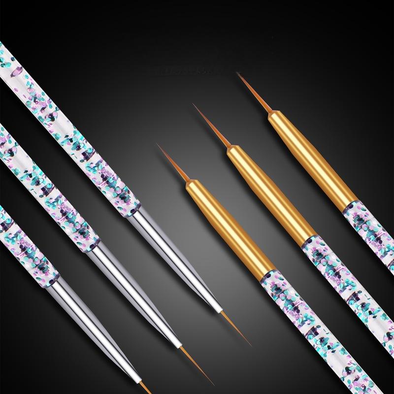 3PCS/Set Transparent Flow Sand - Nail Art Brush Set review and price