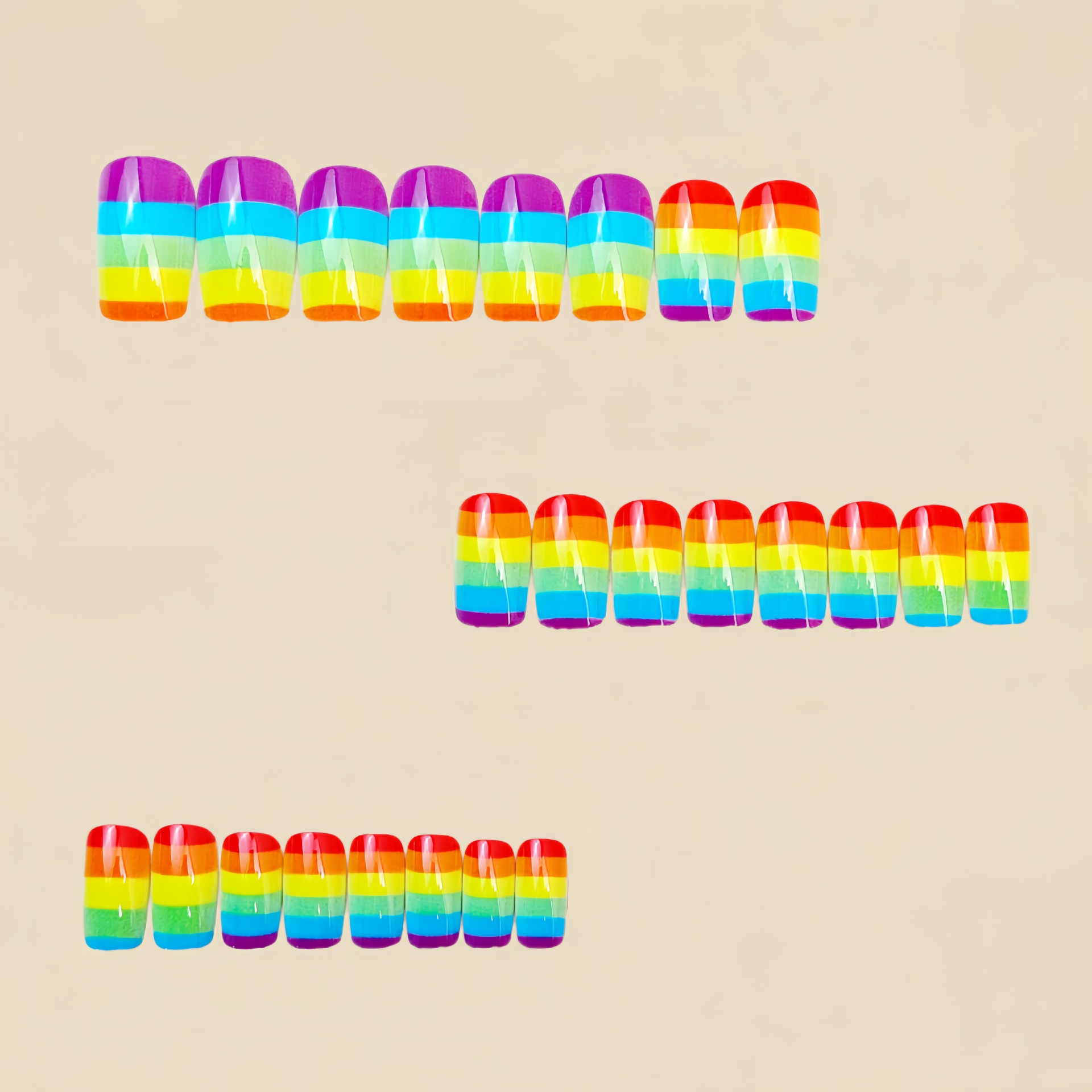 24pcs/set colorful fake nails  - Nail Art Red review and price
